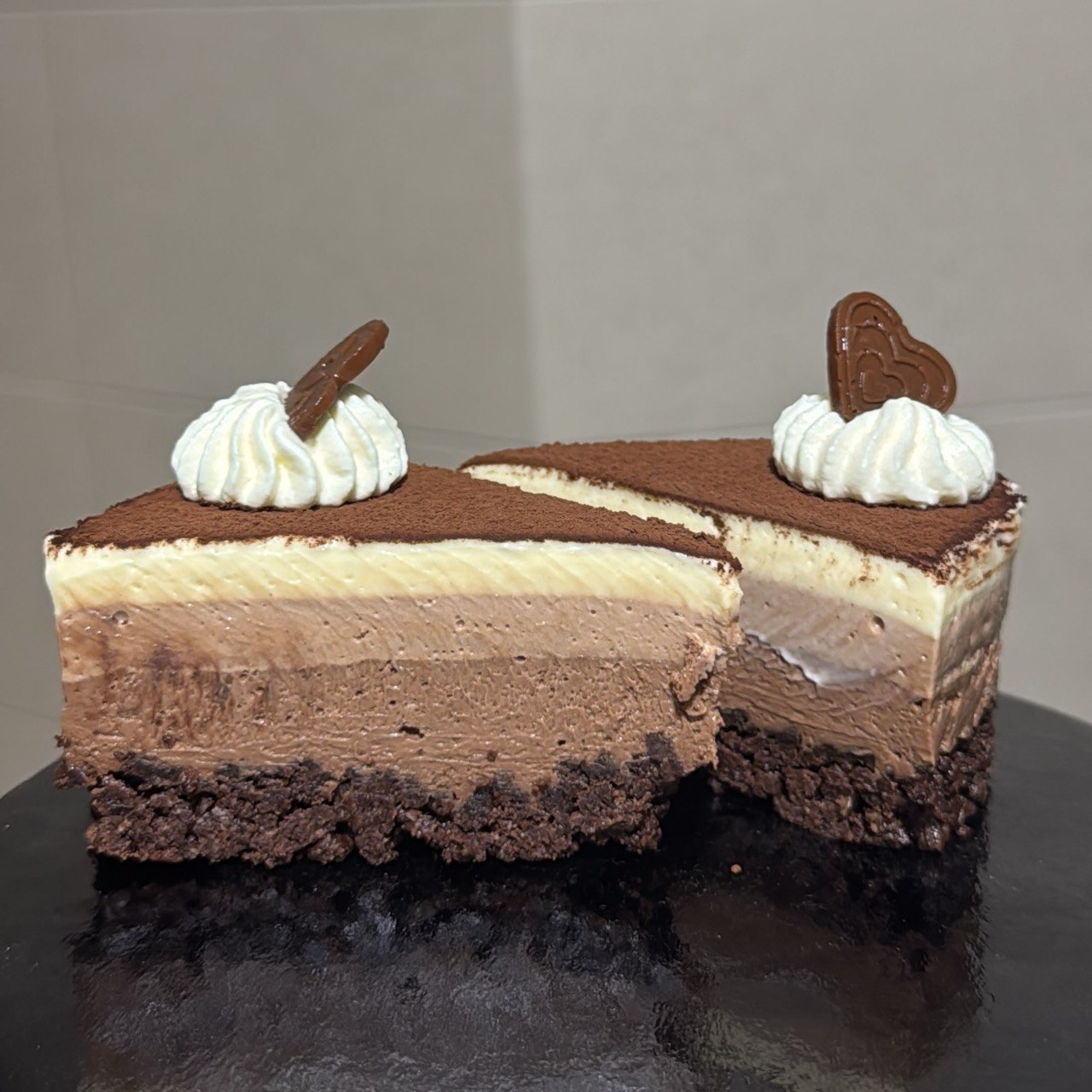 Triple Chocolate Mousse Cake